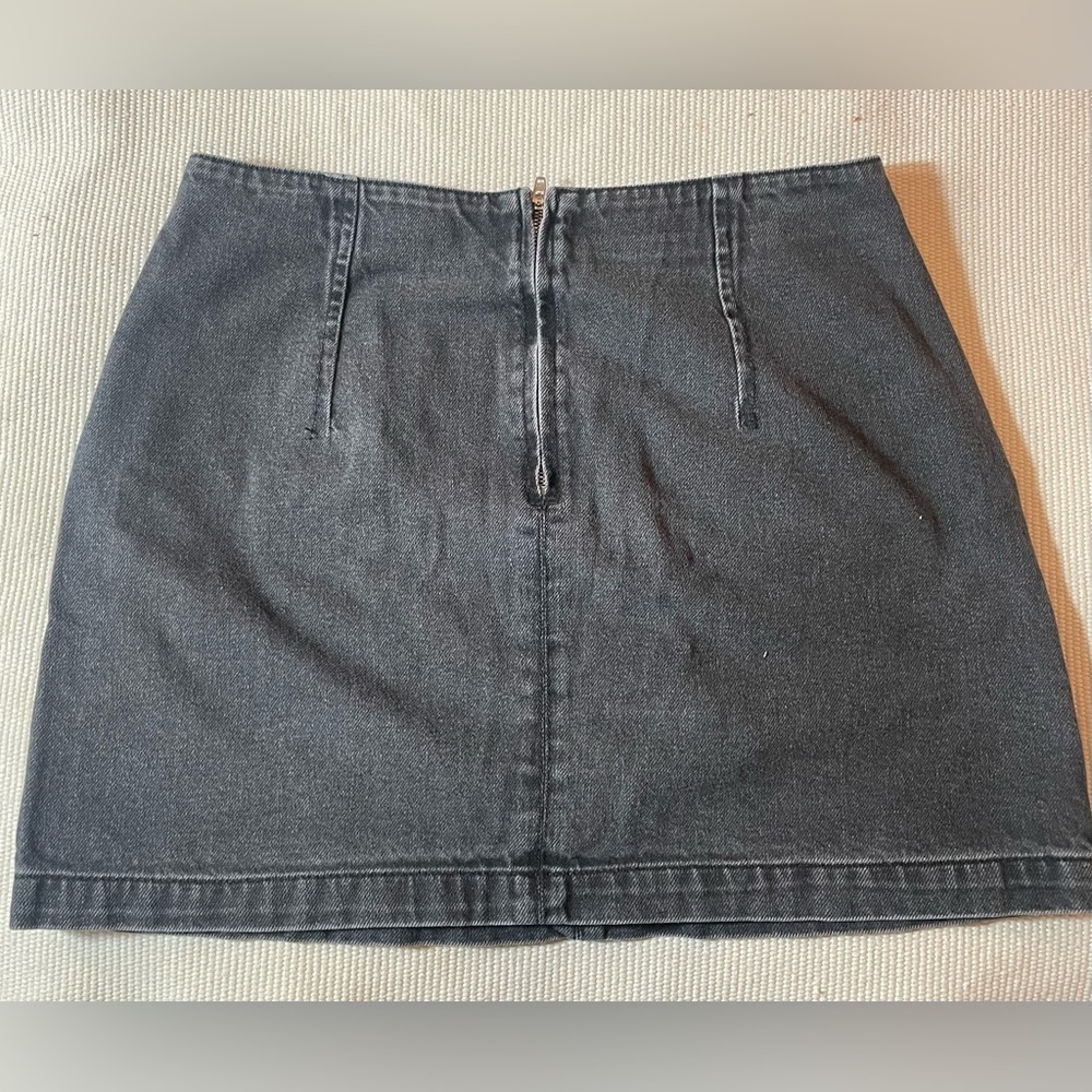 COPY - Topshop Cross Stitch Embroidered Moto Skirt Size 8 - Picture 5 of 12